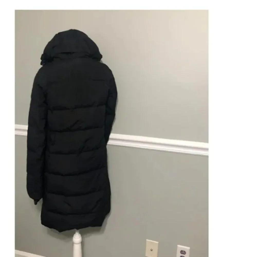 J. Crew Long Puffer Down Coat Hooded Sz XS